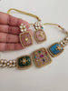 Multi Kundan Inlay Work Heritage choker Set/ Sabyasachi Kundan Choker/Bollywood Indian jewelry/Pakistani necklace/punjabi/Indian wedding