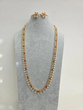 Ruby Long Antique Gold-plated Polki Pearl mala Necklace/Indian Long Necklace/Pakistani Jewelry/Haram Necklace/Indian Wedding/Rani Haar