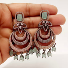 American Diamond earrings/Indian Jewelry/Pakistani Jewelry/Bollywood Jewelry/CZ earrings/AD earrings/Statement earrings/Gift for her