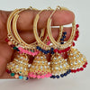 Kundan stone bali Jhumka/hoop jhumka/hoop earrings/Indian Jewelry/Pakistani/Punjabi/Indian/Statement earring/Indian wedding/Jhumka earrings