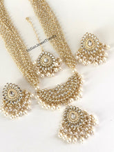 Pearl Kundan Long Necklace set/Indian Jewelry/Gold Long necklace/Rani haar/Indian wedding /Bridal Pearl necklace Bollywood Bridesmaid Gift