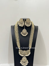 Pearl Kundan Long Necklace set/Indian Jewelry/Gold Long necklace/Rani haar/Indian wedding /Bridal Pearl necklace Bollywood Bridesmaid Gift