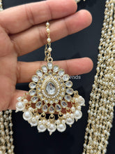 Pearl Kundan Long Necklace set/Indian Jewelry/Gold Long necklace/Rani haar/Indian wedding /Bridal Pearl necklace Bollywood Bridesmaid Gift