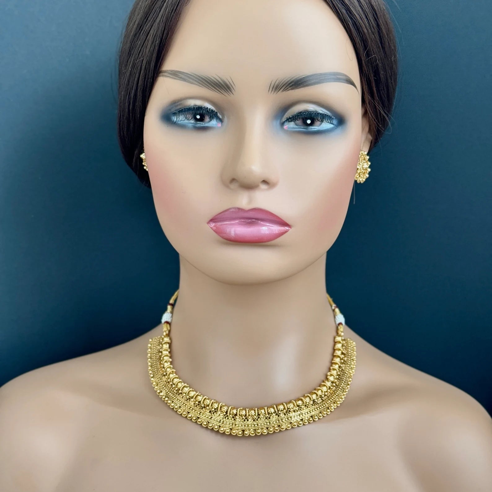 Antique Gold Necklace/South Indian Jewelry/Temple Jewelry/Guttapusalu Necklace/Wedding necklace/Bridal necklace/Indian necklace