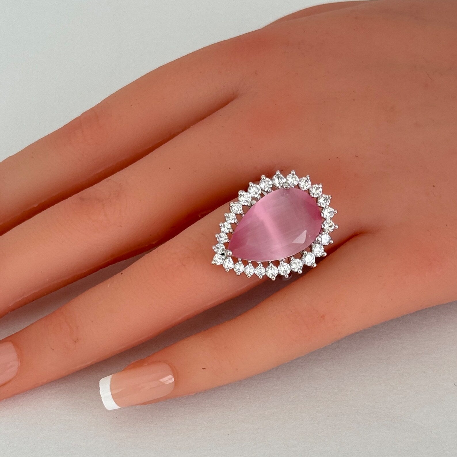 CZ Diamond Rings/Statement Rings/Adjustable Rings/Indian Rings/Pakistani Jewelry/Indian/Bollywood Jewelry/Indian Wedding/Cocktail Rings