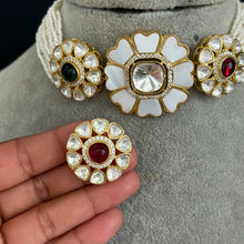 RubyGreen Victorian uncut polki Kundan MOP Necklace,Sabyasachi Necklace, Statement Necklace, Mother Of Pearl Necklace, Designer necklace