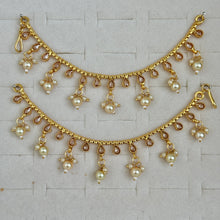 Polki Ear Chain pair/Sahare/Pearl kaan chain/Earring support chain/Indian Jewelry/Pakistani Jewelry/Bahubali Earrings/Kaan Sahara 2pcs