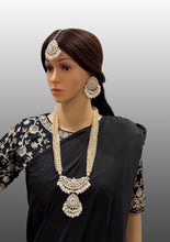 Pearl Kundan Long Necklace set/Indian Jewelry/Gold Long necklace/Rani haar/Indian wedding /Bridal Pearl necklace Bollywood Bridesmaid Gift