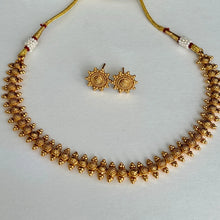 Antique Gold Delicate Necklace/South Indian Jewelry/Temple Jewelry/Guttapusalu Necklace/Wedding necklace/Bridal necklace/Indian necklace