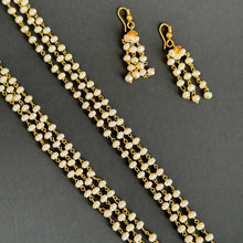 Antique Pearl Mala Necklace With Gold Plating\ Antique Gold Long Necklace/Indian Necklace/South Indian Necklace/Long Necklace/Indian Jewelry
