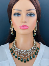 Emerald Victorian Moissanite Polki Necklace, Premium Indian Jewelry Sabyasachi Necklace Indian Bridal Necklace Bollywood Celebrity Jewelry