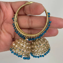 Antique Dull Gold earrings/Polki Hoop Earrings/Bali Jhumkas/Traditional ethnic earrings/Trendy earrings/Statement earrings/Punjabi Pakistani