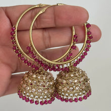 Antique Dull Gold earrings/Polki Hoop Earrings/Bali Jhumkas/Traditional ethnic earrings/Trendy earrings/Statement earrings/Punjabi Pakistani