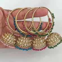Antique Dull Gold earrings/Polki Hoop Earrings/Bali Jhumkas/Traditional ethnic earrings/Trendy earrings/Statement earrings/Punjabi Pakistani