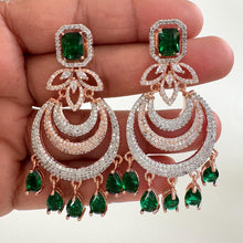 American Diamond earrings/Indian Jewelry/Pakistani Jewelry/Bollywood Jewelry/CZ earrings/AD earrings/Statement earrings/Gift for her