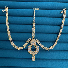 Gold Polki Kundan Head Band/Sheesh Phool tikka/Gold Polki Indian Bridal Matha Patti/Sheesh patti/Gold Damini/Indian Jewelry/Indian Bridal