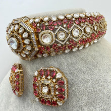 Deepika Padukone inspired Ruby Victorian Moissanite Choker, Premium Indian Jewelry Sabyasachi Indian Bridal Necklace Bollywood Celebrity