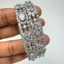 Rose Gold ,Silver American Diamond CZ Bangles 2pcs/Bracelet/Indian Party Wear Bangles/ CZ stone bangles/Indian wedding/bridal jewelry
