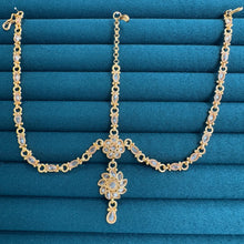 Gold Polki Kundan Head Band/Sheesh Phool tikka/Gold Polki Indian Bridal Matha Patti/Sheesh patti/Gold Damini/Indian Jewelry/Indian Bridal