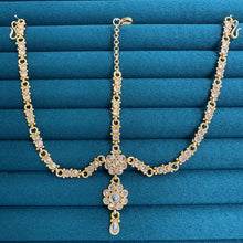 Gold Polki Kundan Head Band/Sheesh Phool tikka/Gold Polki Indian Bridal Matha Patti/Sheesh patti/Gold Damini/Indian Jewelry/Indian Bridal