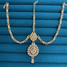 Gold Polki Kundan Head Band/Sheesh Phool tikka/Gold Polki Indian Bridal Matha Patti/Sheesh patti/Gold Damini/Indian Jewelry/Indian Bridal
