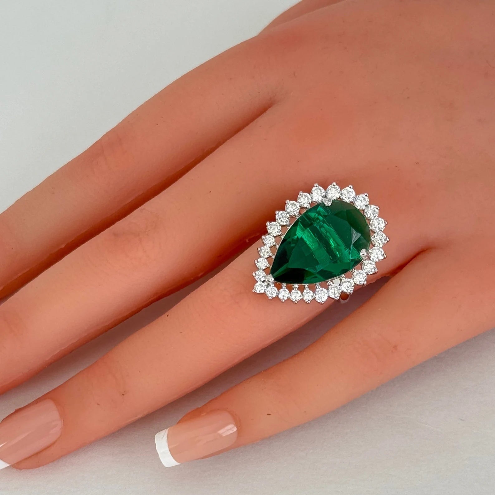 CZ Diamond Rings/Statement Rings/Adjustable Rings/Indian Rings/Pakistani Jewelry/Indian/Bollywood Jewelry/Indian Wedding/Cocktail Rings