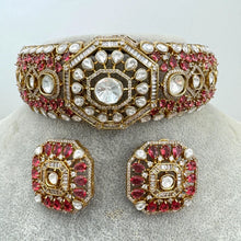 Deepika Padukone inspired Ruby Victorian Moissanite Choker, Premium Indian Jewelry Sabyasachi Indian Bridal Necklace Bollywood Celebrity