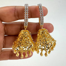 American Diamond Hoop earrings/Indian Jewelry/Pakistani Jewelry/Bollywood Jewelry/CZ earrings/AD earrings/Statement earrings/Gift for her