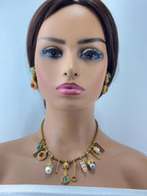 Navratan Sabyasachi inspired Charms Necklace, Heritage Collection, Fusion Jewelry, Indian Wedding Collection, Indian necklace, Pakistani