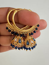 Small Gold plated polki Hoop Earrings/Bali Jhumkas/Traditional earrings/Trendy earrings/Statement earrings/Bridal jewelry/Pakistani/Punjabi