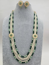 Green Kundan long necklace/Indian jewelry/Kundan rani haar/Mala necklace/Indian Wedding/Bridal Necklace/Punjabi Jewelry/Pakistani Jewelry