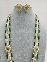 Green Kundan long necklace/Indian jewelry/Kundan rani haar/Mala necklace/Indian Wedding/Bridal Necklace/Punjabi Jewelry/Pakistani Jewelry