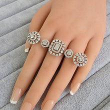 Bridal Triple Finger CZ Diamond Ring/Adjustable Ring/Indian Ring/ Pakistani Jewelry/ Indian Jewelry/Bollywood Jewelry/Indian Wedding