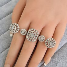 Bridal Triple Finger CZ Diamond Ring/Adjustable Ring/Indian Ring/ Pakistani Jewelry/ Indian Jewelry/Bollywood Jewelry/Indian Wedding
