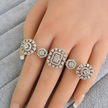 Bridal Triple Finger CZ Diamond Ring/Adjustable Ring/Indian Ring/ Pakistani Jewelry/ Indian Jewelry/Bollywood Jewelry/Indian Wedding