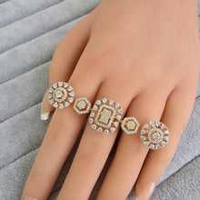 Bridal Triple Finger CZ Diamond Ring/Adjustable Ring/Indian Ring/ Pakistani Jewelry/ Indian Jewelry/Bollywood Jewelry/Indian Wedding