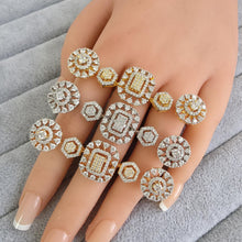 Bridal Triple Finger CZ Diamond Ring/Adjustable Ring/Indian Ring/ Pakistani Jewelry/ Indian Jewelry/Bollywood Jewelry/Indian Wedding