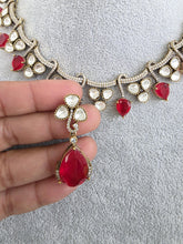 Red Doublet Moissanite Kundan Necklace/Kundan Choker/Bollywood Jewelry/Indian wedding/Bridal jewelry/Indian Wedding/Pakistani/Punjabi