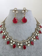 Red Doublet Moissanite Kundan Necklace/Kundan Choker/Bollywood Jewelry/Indian wedding/Bridal jewelry/Indian Wedding/Pakistani/Punjabi