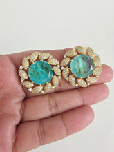 Sea Green Doublet CZ Diamond Stud Earrings /Indian Jewelry /Statement Stud Earring/Victorian Stud Earrings/Cz Stud/Diamond Stud Earrings