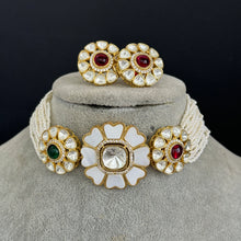 RubyGreen Victorian uncut polki Kundan MOP Necklace,Sabyasachi Necklace, Statement Necklace, Mother Of Pearl Necklace, Designer necklace
