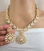 White Moissanite Kundan Necklace/Indian Kundan Set /Bollywood Jewelry/Indian wedding/Bridal Indian Wedding/Pakistani/Punjabi