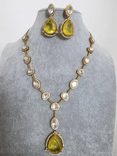 Yellow Doublet Moissanite Kundan Necklace/Kundan Choker/Bollywood Jewelry/Indian wedding/Bridal jewelry/Indian Wedding/Pakistani/Punjabi