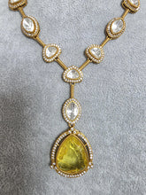 Yellow Doublet Moissanite Kundan Necklace/Kundan Choker/Bollywood Jewelry/Indian wedding/Bridal jewelry/Indian Wedding/Pakistani/Punjabi