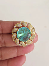 Sea Green Doublet CZ Diamond Stud Earrings /Indian Jewelry /Statement Stud Earring/Victorian Stud Earrings/Cz Stud/Diamond Stud Earrings