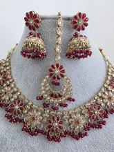 Maroon Red Antique Polki Kundan necklace/Reverse Ad Necklace/Statement necklace/Indian/Punjabi Necklace/Pakistani Jewelry/Bridal necklace