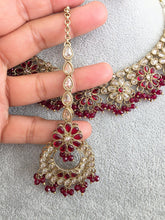 Maroon Red Antique Polki Kundan necklace/Reverse Ad Necklace/Statement necklace/Indian/Punjabi Necklace/Pakistani Jewelry/Bridal necklace