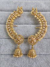 Gold plated polki Earcuff Earrings /Earcuff Jhumkas/Traditional ethnic earrings/Trendy earrings/Statement earrings/Bridal