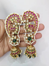 RubyGreen Pacchi Kundan Gold-plated Earcuff Earrings /Celebrity Earcuff Jhumkas/Traditional ethnic earrings/Trendy Statement earrings/Bridal