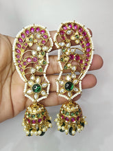 RubyGreen Pacchi Kundan Gold-plated Earcuff Earrings /Celebrity Earcuff Jhumkas/Traditional ethnic earrings/Trendy Statement earrings/Bridal